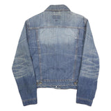 LEE COOPER Womens Blue Cotton Denim Button Jacket S Classic Casual Outerwear