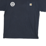 CARHARTT Mens Navy Blue Graphic T-Shirt M Short Sleeve Crew Neck Pocket