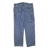 DICKIES Womens Jeans Blue Regular Straight Denim Medium W38 L32 Workwear Style