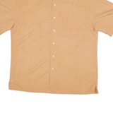 BATAK BAY Mens Beige Rayon Shirt L Casual Summer Short Sleeve Button
