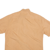 BATAK BAY Mens Beige Rayon Shirt L Casual Summer Short Sleeve Button