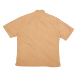 BATAK BAY Mens Beige Rayon Shirt L Casual Summer Short Sleeve Button