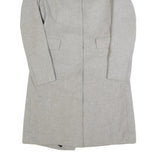 ZARA WOMAN Womens Grey Button Jacket M Plain Classic Tailored Long Sleeve