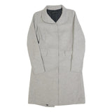 ZARA WOMAN Womens Grey Button Jacket M Plain Classic Tailored Long Sleeve