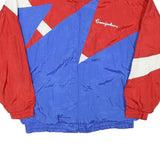 PRO CELEBRTIY Mens Red & Blue Sculpture Motif Zip Polyester Blend Jacket XL