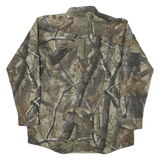 DICKIES Mens Brown & Green Camouflage Cotton Blend Shirt L Workwear Outdoor