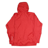 HELLY HANSEN Womens Red Outdoor Jacket L Polyester Zip Hooded Plain Lightweight