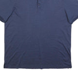 CALVIN KLEIN Mens Blue Short Sleeve Striped Polo Shirt XL Cotton Blend Casual