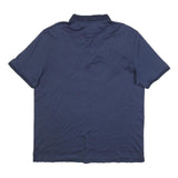 CALVIN KLEIN Mens Blue Short Sleeve Striped Polo Shirt XL Cotton Blend Casual