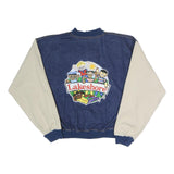 JII Mens Blue & Beige Lakeshore Button Cotton Denim Jacket L Casual Outerwear