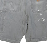CARHARTT Mens Shorts Grey Casual Cotton Blend M W34 Workwear Paint Marks