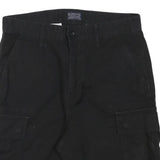 LEVI'S Mens Black Cargo Shorts L W30 Cotton Blend Comfort Pocket Style