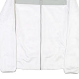 FILA Womens White & Grey Zip Jacket L Polyester Blend Plain Sport Casual