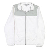 FILA Womens White & Grey Zip Jacket L Polyester Blend Plain Sport Casual