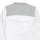 FILA Womens White & Grey Zip Jacket L Polyester Blend Plain Sport Casual