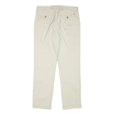 TOMMY HILFIGER Mens Cotton Blend Beige Regular Fit Straight Trousers W32 L32
