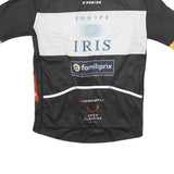 LOUIS GARNEAU Mens Black White & Yellow Cycling Jersey L Short Sleeve Crew Neck