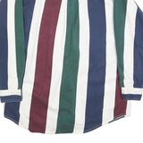 COLISEUM Boys Green & Burgundy & Blue & White Stripe Shirt XL Casual Cotton