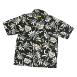 ELLIE BEE Womens Black & White Floral Cotton Shirt S Hawaiian Style Casual Top