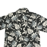 ELLIE BEE Womens Black & White Floral Cotton Shirt S Hawaiian Style Casual Top