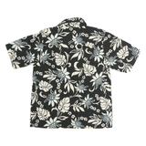 ELLIE BEE Womens Black & White Floral Cotton Shirt S Hawaiian Style Casual Top