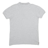 KANGOL Mens Grey Short Sleeve Plain Polo Shirt M British Casual Cotton