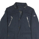 NAPAPIJRI Mens Navy Blue Jacket M Cotton Zip Military Casual Lightweight