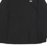 VANS Mens Black Long Sleeve Crew Neck T-Shirt S Cotton Blend Casual