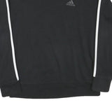 ADIDAS Womens Black Sweatshirt S Crew Neck Cotton Blend Sport Casual