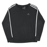 ADIDAS Womens Black Sweatshirt S Crew Neck Cotton Blend Sport Casual