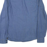 GUESS Mens Blue Denim Shirt M Casual Cotton Blend Long Sleeve Button