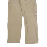 CARHARTT Mens Regular Beige Cotton Blend Trousers W34 L30 Button Closure