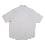 WRANGLER Mens Grey Casual Cotton Blend Shirt XL Button Short Sleeve Two Pockets