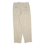HERREN GLOBUS Mens Beige Cotton Blend Regular Fit Trousers W34 L32 Casual