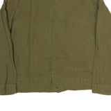 ZARA BASIC Womens Green Button Cotton Blend Jacket M Casual Lightweight