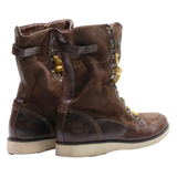 TIMBERLAND Lace-Up Boots Brown Synthetic Womens UK 6.5