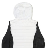 STARTER Womens White & Black Lightweight Zip Jacket M Polyester Blend Sport