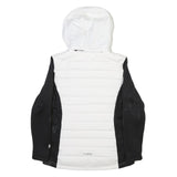 STARTER Womens White & Black Lightweight Zip Jacket M Polyester Blend Sport