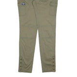 FLASHLIGHTS Womens Cotton Blend Slim Cargo Khaki Trousers W34 L34 Utility Casual