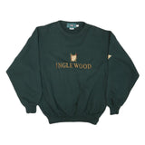SDI Mens Green Crew Neck M Inglewood Embroidered Cotton Sweatshirt