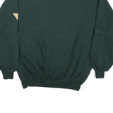 SDI Mens Green Crew Neck M Inglewood Embroidered Cotton Sweatshirt