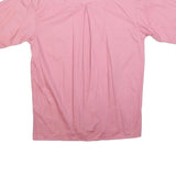 STANFORD Mens Pink Cotton Shirt L Button Pocket Short Sleeve Casual