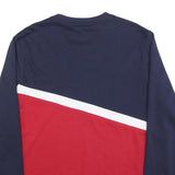 FILA Mens Navy & Red Cotton Blend Sweatshirt XL Crew Neck Long Sleeve Casual