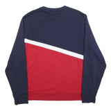 FILA Mens Navy & Red Cotton Blend Sweatshirt XL Crew Neck Long Sleeve Casual