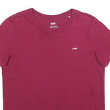 LEVI'S Womens Red T-Shirt M Short Sleeve Crew Neck Classic Cotton Casual