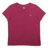 LEVI'S Womens Red T-Shirt M Short Sleeve Crew Neck Classic Cotton Casual