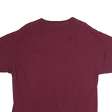 HANES Mens Maroon Pocket T-Shirt L Short Sleeve Crew Neck Casual Cotton