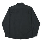WRANGLER Mens Black Shirt L Cotton Blend Casual Button Up Long Sleeve