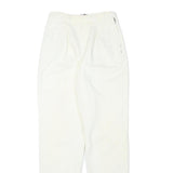 ETC Womens Cotton Blend White Slim Tapered Trousers W22 L28 Stylish Comfortable