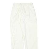ETC Womens Cotton Blend White Slim Tapered Trousers W22 L28 Stylish Comfortable